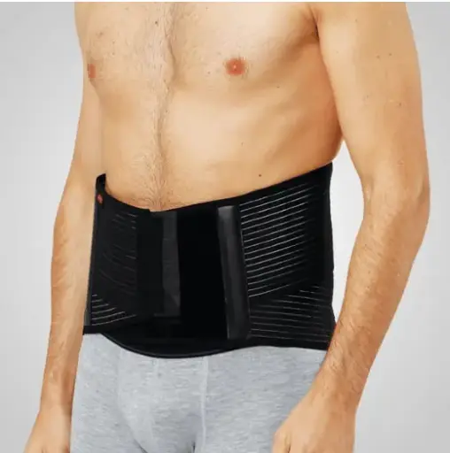 [AO-63XXL] Aurafix - Ceinture lombaire noire avec coussinet XX-large